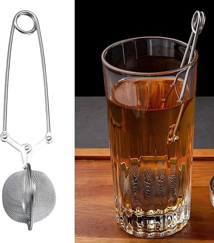 Paslanmaz Çelik Bitki Çayı Demleme Süzgeci – Ergonomik Kulplu, İnce Gözenekli, Yıkanabilir Çay Süzgeci | Sağlıklı ve Lezzetli Bitki Çayı Demleme Aracı