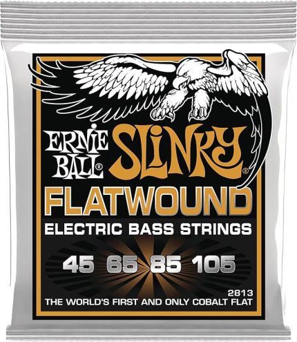 Ball Hybrid Slinky Flatwound Elektrik Bas Telleri, Ölçü 45-105