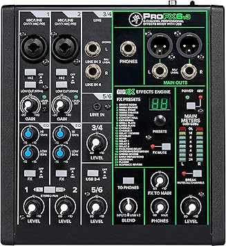 ProFX6 V3 6-Channel Mixer with USB & FX Mikser - Görsel 5