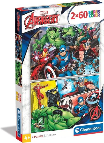 - 2x60 Parça Puzzle - Avengers