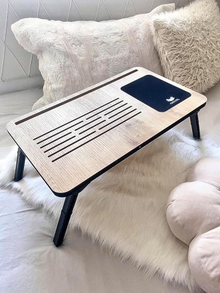 Foldaway Telefon ve Tablet Bölmeli Katlanır Ayaklı Laptop Sehpası Notebook Bilgisayar Çalışma Masası