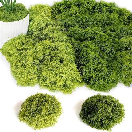 100 g yapay yosun, dekorasyon için, yapay yosun dekorasyonu, sanat, yosun, sahte yosun, duvar beşiği, akvaryum, beşik için el işi yosunu, model yapımı, koyu yeşil 50 g + açık yeşil, 50 g