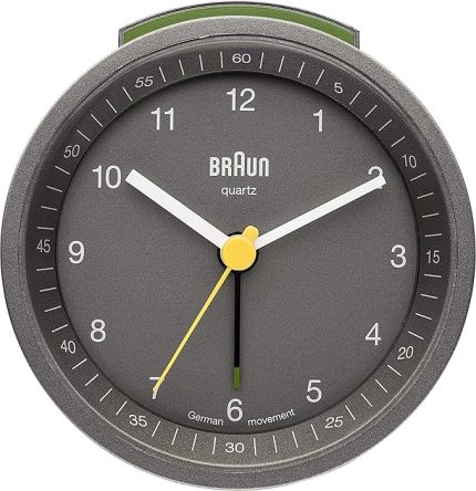 BNC007GYGY Analog-alarmlı saat/kronometre, uyku fonksiyonu, ışıklı kadran, koyu gri