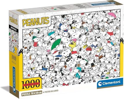 39804 Impossible Peanuts yapboz, 1000 parça, yetişkinler ve çocuklar için, 14 yaşındaki çocuklar için, tüm aile için beceri oyunu, çok renkli