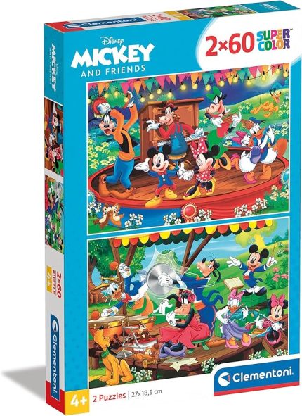 - 2x60 Parça Puzzle - Mickey and Friends