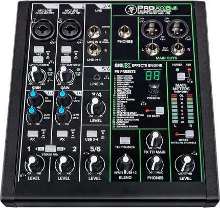 ProFX6 V3 6-Channel Mixer with USB & FX Mikser