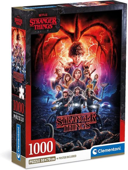 Stranger Things – 1000 Adet – Yetişkinler için yapboz, Netflix, Ünlü film yapboz, İtalya'da üretilmiştir, Çok renkli (39713)