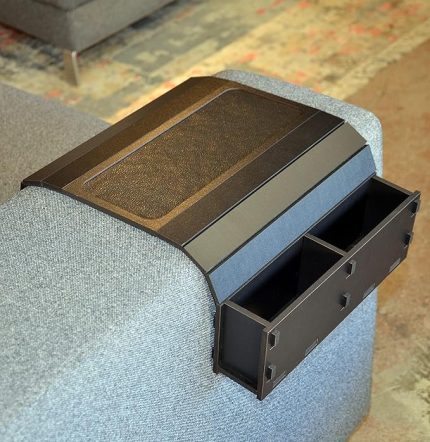 Katlanır Portatif Koltuk Başı Kumandalık Hazneli Yan Sehpa