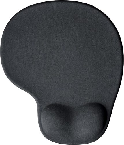 Ergonomik Bilek Destekli Mouse Pad – Kaymaz Taban, Yumuşak ve Konforlu Bilek Desteği, Uzun Süreli Kullanım için Rahat Fare Altlığı, Siyah