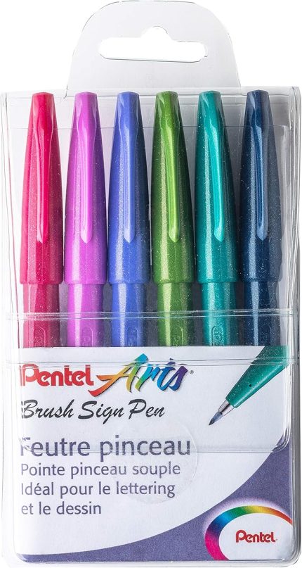 Arts Brush Sign Pen SES15C/6TREND, 6 adet