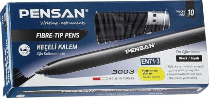 3003 Ofis Tipi Keçeli Kalem Siyah 10 Lu - PE3003KK10S