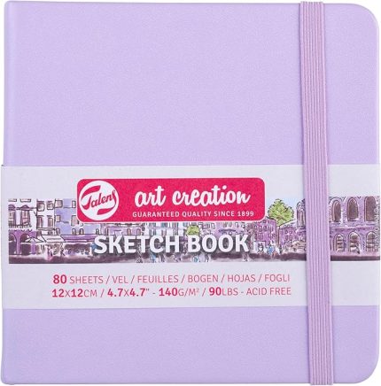 Art Creation Eskiz defteri 80 yaprak, 12 x 12 cm, pastel mor
