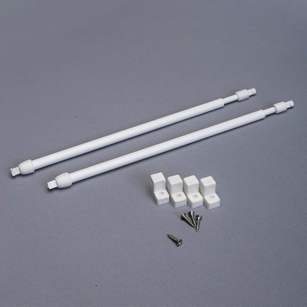 Perde Çubuğu Seti 2 Adet Alüminyum Perde Briz Borusu 4 Adet Başlık 70 cm - 90 cm