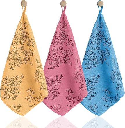 CLEANING | Premium Kalite Desenli Kadife Mutfak Bezi | Leke Tutmaz-Koku Yapmaz x3 Adet 30x40cm