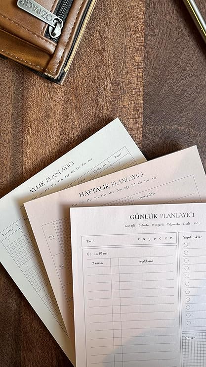 Tanıtım 3'lü Masaüstü Planlayıcı Set (Günlük Planlayıcı, Haftalık Planlayıcı, Aylık Planlayıcı) - Görsel 3