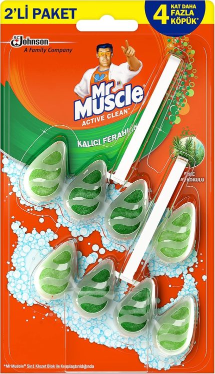 Muscle Active Clean Çam Kokulu 2'li Klozet Bloğu (1 x 2 Adet)