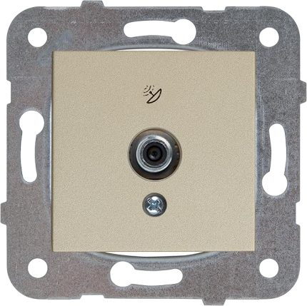 Novella/Trenda Bronz Uydu Prizi F Kon 10 Db Mekanizma+Düğme Kapak