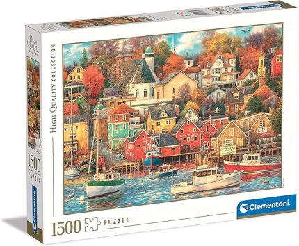 31685 Koleksiyon-Good Times Harbor-1500 İtalya'da Üretilmiştir, 1500 Parça, Manzara Bulmacaları, Yetişkin Eğlencesi, Çok Renkli, Orta