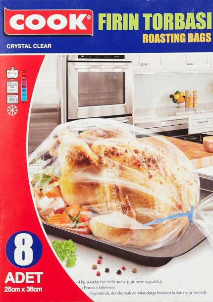 Fırın Torbası Standart Boy 25 x 38 cm (8 Adet/Kutu içi)