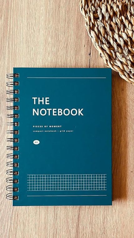 Tanıtım Sert Mukavva Kapaklı Spiralli 80 Yaprak Kareli A5 Not Defteri, Not Defteri, Okul Defteri, 8 Farklı Renk Seçeneği, Ofis İçin İdeal, Planlayıcı (Peacock Blue Kapak Rengi)