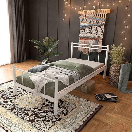 Home Ferforje Metal Karyola 120x200 BEYAZ