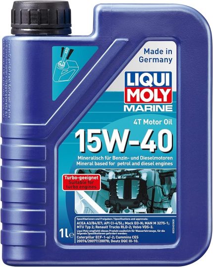 Moly Marine 4T Motor Yağı 15W-40 1 Litre Otomotiv Bakım Ürünü