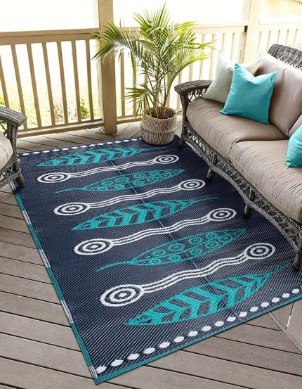 Halı Savana 8809 Plaj Kamp Piknik Bahçe Balkon Teras Hasır Mat Savan 120x180