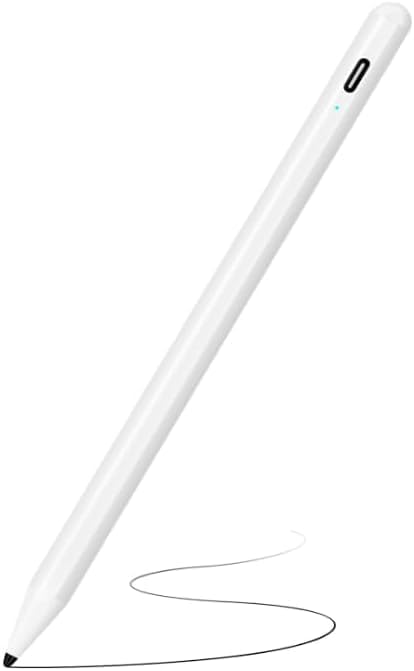 Kalemi iPad Uyumlu – Stylus Kalem, Avuç İçi Reddetme & Eğim Özelliği, Hassas Yazım, 2 Yedek Uç Dahil, iPad Pro/iPad Mini/iPad Air
