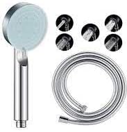 5 Fonksiyonlu Yüksek Basınçlı Duş Başlığı Mafsalı 150 Cm Hortum siyah veya beyaz (beyaz)