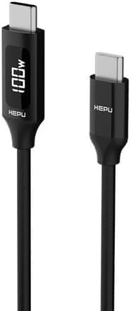 100W 5A Pd Şarj Kablosu 200 cm Led Güç Göstergeli Hızlı Şarj ve Data Kablosu 480MPS Type-C to Type-C PD 3.0 PPS