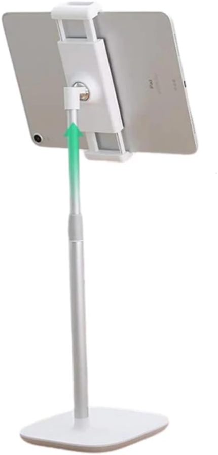 Yükseklik ve Açı Ayarlı Masaüstü Telefon ve Tablet Tutucu Stand Beyaz