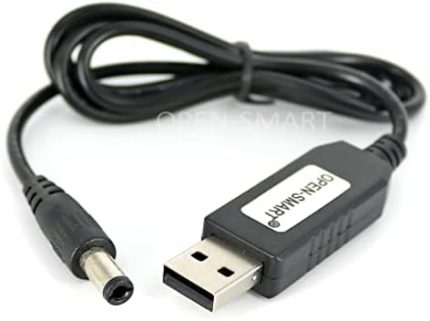 USB-Barrel Jack Voltaj Yükseltici (Giriş 5V, Çıkış 12V)