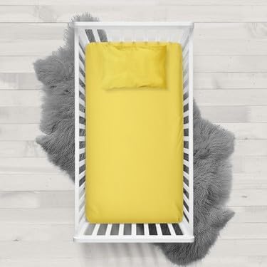 80x130 Lastikli Ranforce Bebek Çarşaf Takımı - Sarı