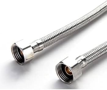 Adet 3/8 Dişi Çelik Klozet Bağlantı Flex Hortumu Spirali 90 cm