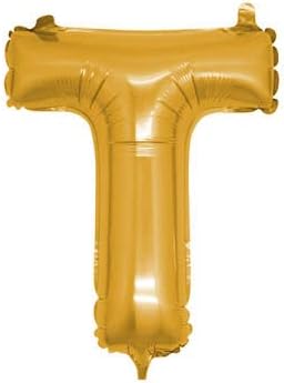 Marifetlerim - T Harfi Altın Folyo Balon 16 İnch 40 cm
