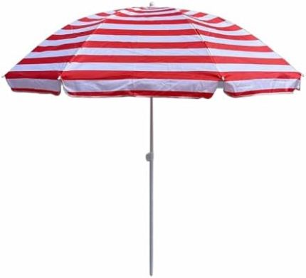 Plaj Şemsiyesi 200/220 cm, UPF50+, 8 Balina Su Geçirmez Veranda Şemsiyesi, Taşınabilir Bahçe Şemsiyesi