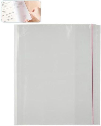 Kitap Kaplığı Şeffaf Buzlu Beyaz 10 Adet 1 Paket Cırtlı Ayarlanabilir Kendinde Yapışkanlı Kaplık Okul Sınıf