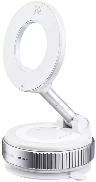 360° Vakumlu Manyetik Telefon Tutucu – Katlanabilir, Magsafe iPhone Uyumlu, Araba, Spor Salonu, Ayna ve Pürüzsüz Yüzeyler için Güçlü Cep Tutucu (Beyaz)