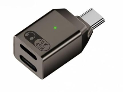 Type C to Type C ve Lightning 45W Hızlı Şarj Kulaklık Dönüştürücü OTGCL