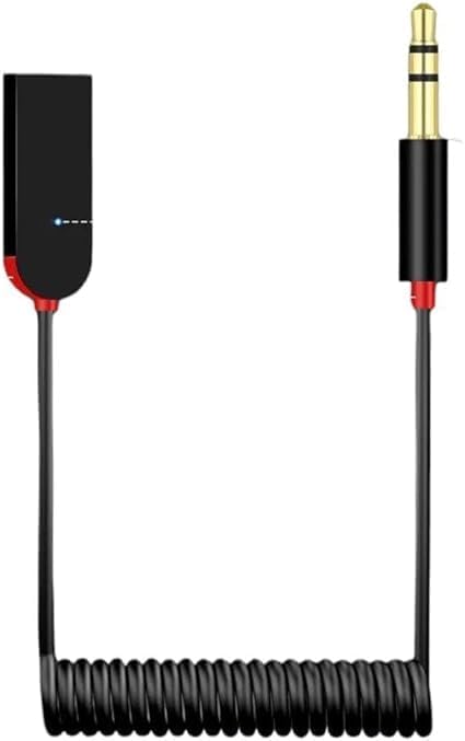 5.0 AUX Araç Kiti - 3.5mm Jack Bluetooth Alıcı, Eller Serbest Mikrofonlu, Araba ve Ev Ses Sistemleri için Kablosuz Müzik Adaptörü | EVINTO