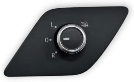 Dikiz Ayna Ayarlama Düğmesi Krom 5C7959565D VW Jetta ile uyumlu 2011-2014