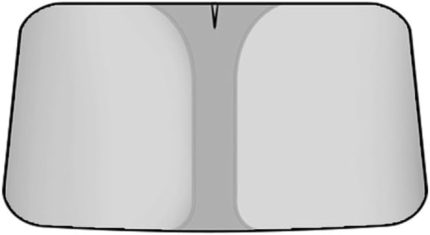 Araç Ön Cam Güneşliği, Katlanabilir Gümüş Kaplama Güneş Engelleyici Isı ve UV Işınlarını Yansıtır Otiv Güneş Koruması SUV'ler için İç Aksesuarlar Sedanlar (Gümüş, L)