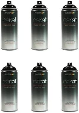 6 Adet Carat RAL9005 Siyah Mat Sprey Boya 400ML