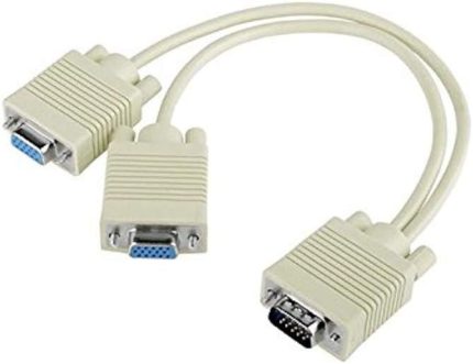 SLX-VGA152 VGA TO 2 VGA Çoklayıcı Kablosu, Beyaz
