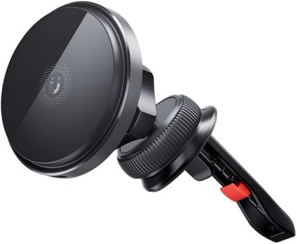 CX015 MagSafe ile Uyumlu Hızlı Şarj Araç İçi Telefon Tutucu, 15W Kablosuz Şarj, 360° Dönebilen, Havalandırma Montajlı, Siyah
