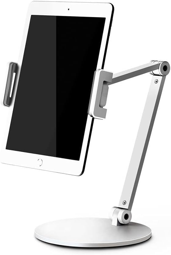 STD20144LG 360° Ayarlanabilir Teleskobik 4"-13" Ergonomik Tablet Standı (Gümüş)