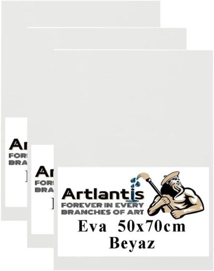 Beyaz Eva 50x70 cm 3 Adet Eva Süngeri Okul Kreş Anasınıfı Elişi Etkinlikleri