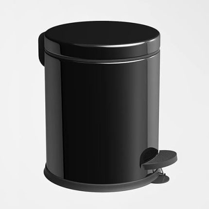 Paslanmaz Metal Pedallı Çöp Kovası 12 LT Siyah (412401)