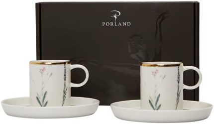 Botanical 4 Parça Kahve Takımı , Çok Renkli