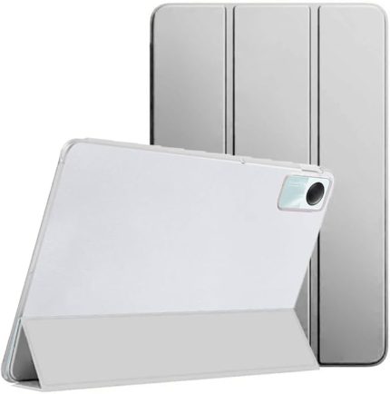 Redmi Pad SE 11inç ile uyumlu Kılıf PU Deri Smart Standlı Case Gri